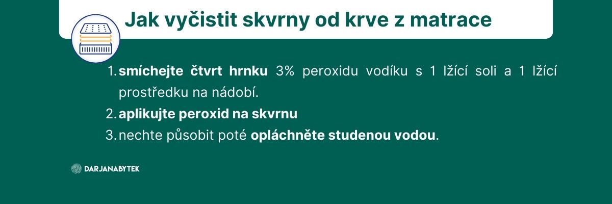 Jak vyčistit matraci od krve